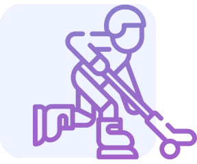 Person playing ice hockey icon.