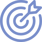 Bullseye with arrow hitting the center.